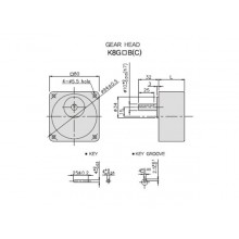 Редуктор GGM - K8G180B 80x80mm 6.9 оборота